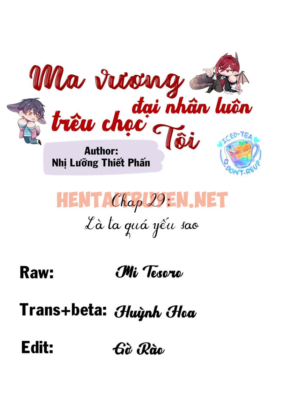 Xem ảnh Ma Vương Đại Nhân Luôn Trêu Chọc Tôi - Chap 29 - img_002_1658981547 - TruyenVN.APP