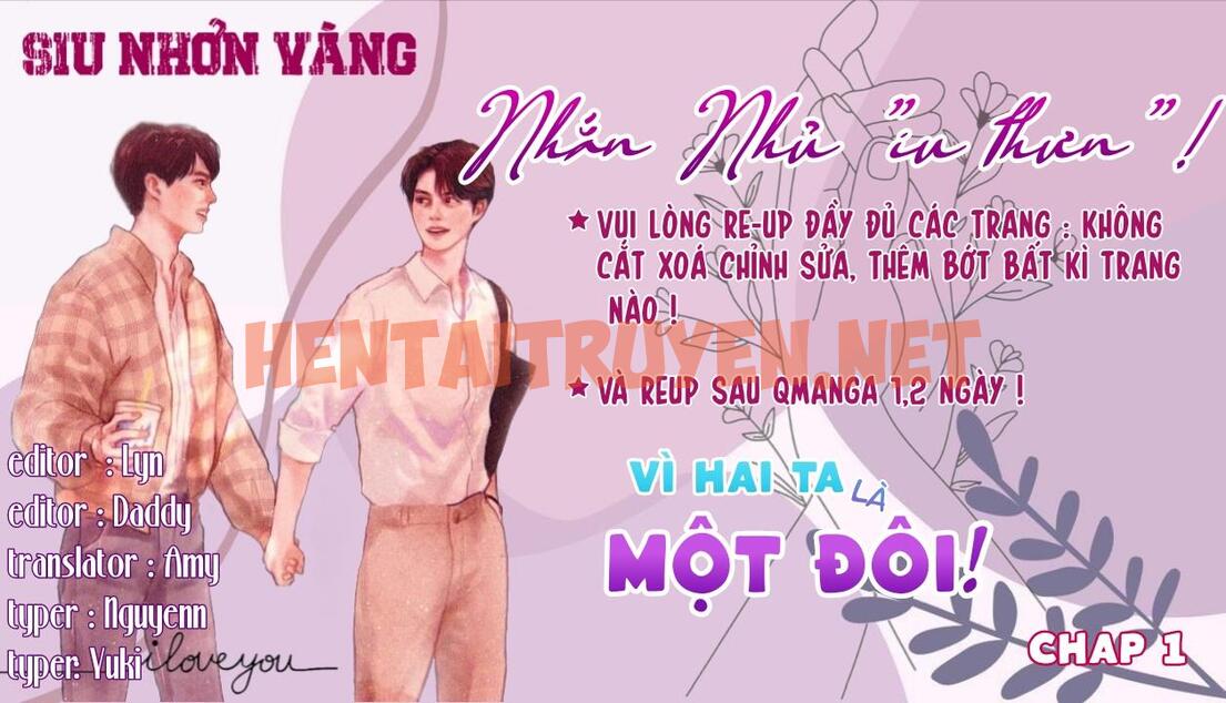 Xem ảnh Vì Hai Ta Là Một Đôi ! - Chap 1 - img_002_1631006171 - HentaiTruyen.net